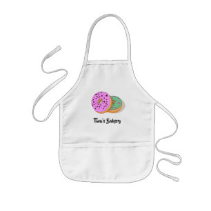 Donuts Pink Minze grüne Bäckerei Kinderschürze
