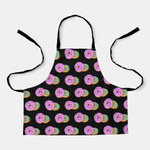 Donuts Pink Minze grüne schwarze Bäckerei Mädchen Schürze