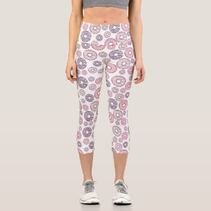 Donuts, rosa Donuts, Lila Donuts Capri Leggings
