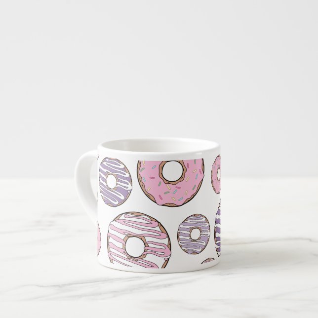 Donuts, rosa Donuts, Lila Donuts Espressotasse (Vorderseite Links)
