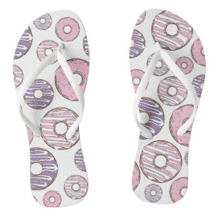 Donuts, rosa Donuts, Lila Donuts Flip Flops