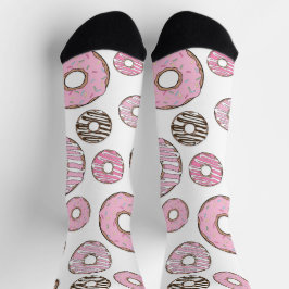 Donuts, rosa Donuts, weiße Donuts Socken
