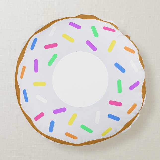 Donuts Rundes Kissen (Rückseite)