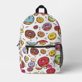 Donuts seamless pattern bedruckter rucksack