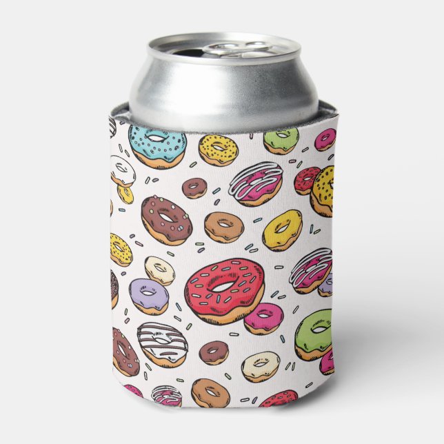 Donuts seamless pattern dosenkühler (Kanne Vorderseite)
