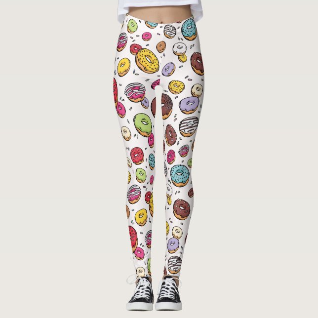 Donuts seamless pattern leggings (Vorderseite)