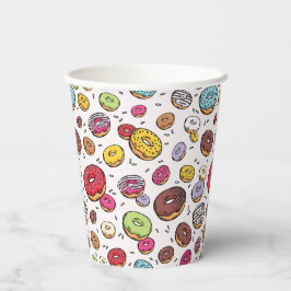 Donuts seamless pattern pappbecher