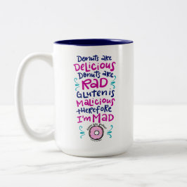 Donuts sind köstlich zweifarbige tasse