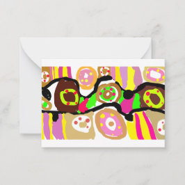 Donuts Spaß Mitteilungskarte
