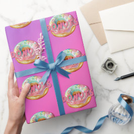 Donuts streut Wasserfarbe Geschenkpapier