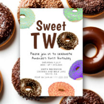 Donuts Süße Zwei 2. Geburtstag