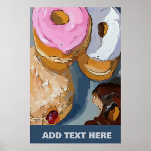 Donuts Text hinzufügen Poster