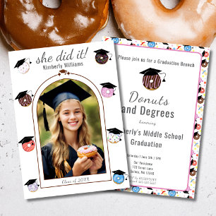 Donuts und Abschlüsse Abschlusskarte Ankündigung