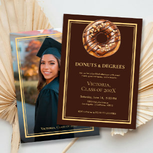 Donuts und Degree Foto Abschluss Einladung