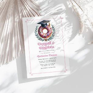 Donuts und Degrees Graduation Party Foto Einladung