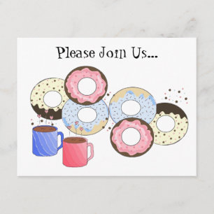 Donuts und Kaffee Einladung