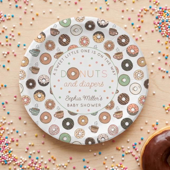 Donuts und Windeln Brunch Baby Shower Pappteller (Von Creator hochgeladen)