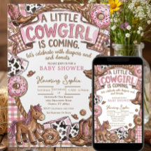Donuts und Windeln Cowgirl Babyparty