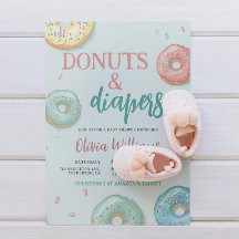 Donuts & Windeln Niedlich Minze Green Baby Dusche