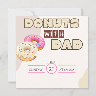 Donuts with Dad Father's Day Invitation Celebrate