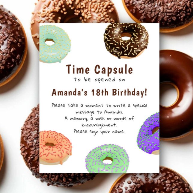 Donuts Zeitkapsel 1. Geburtstag Poster (Von Creator hochgeladen)