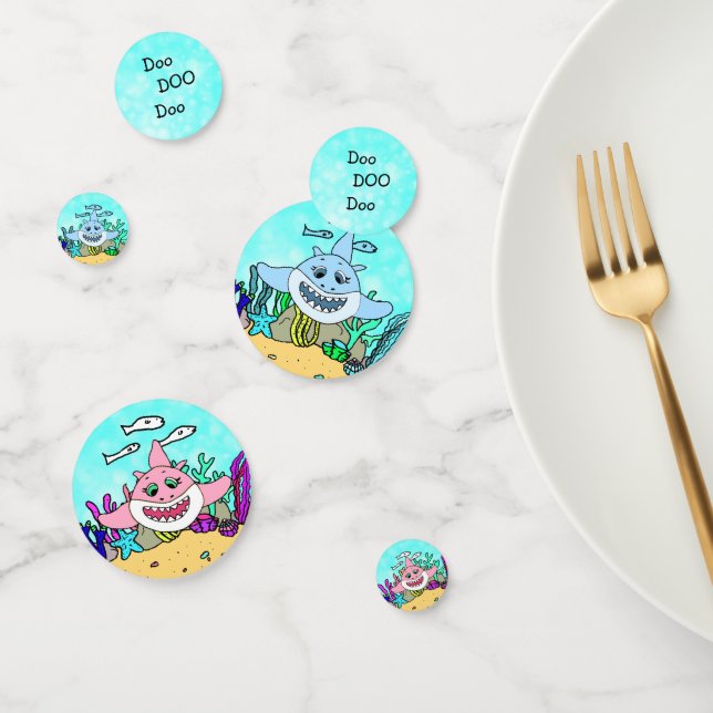 Doo DOO Doo Baby Shark Birthday Party Konfetti (Gruppe)