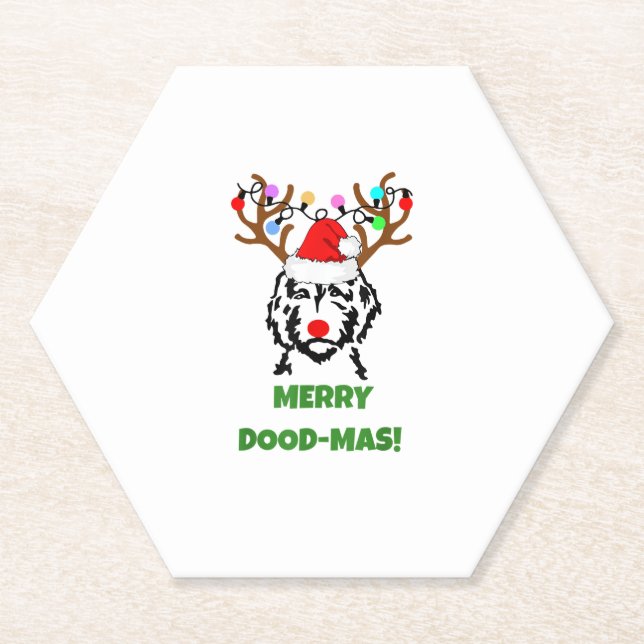Dood Dood-Mas Funny Doodle Weihnachten Untersetzer (Vorderseite)