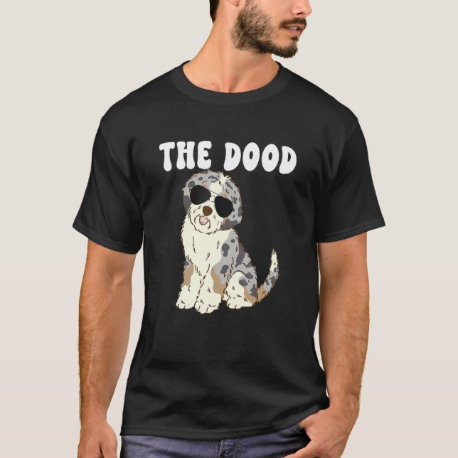 Dood Mama Blue Merle Aussiedoodle Doodle Dog Da T-Shirt (Vorderseite)