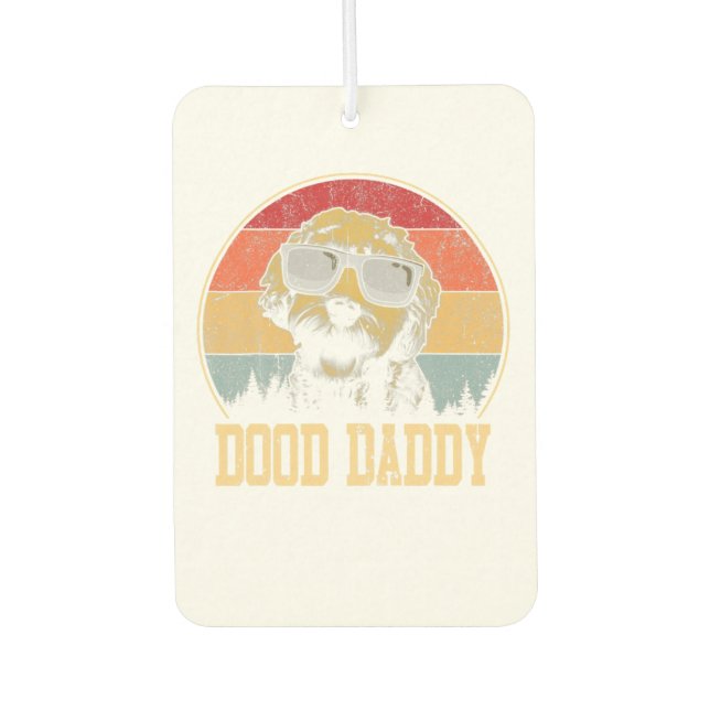 Dood Papa Poodle Papa Liebhaber von Fresken Autolufterfrischer (Vorderseite)