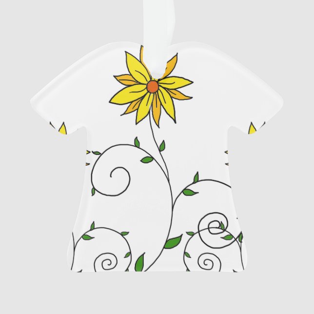 Doodart Whimsical Jaune Fleur (devant)