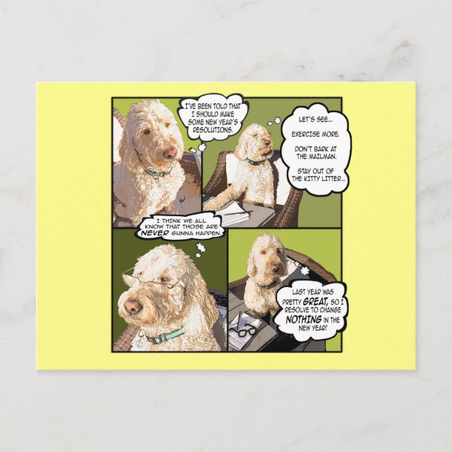 DoodDays Comics Carte postale Nouvel An (Devant)