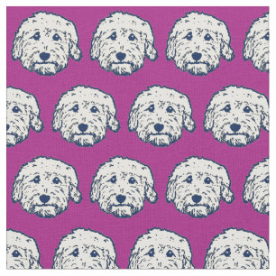 Dooddog-Stoff auf lila Stoff