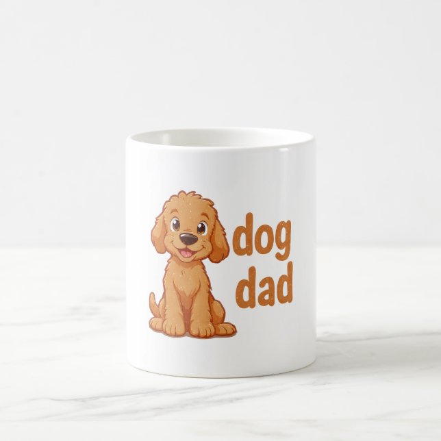 Doodé Chien papa Mug avec un mignon Chien (Centre)