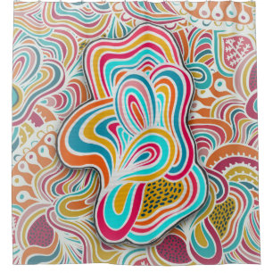 Doodelling-Party Duschvorhang