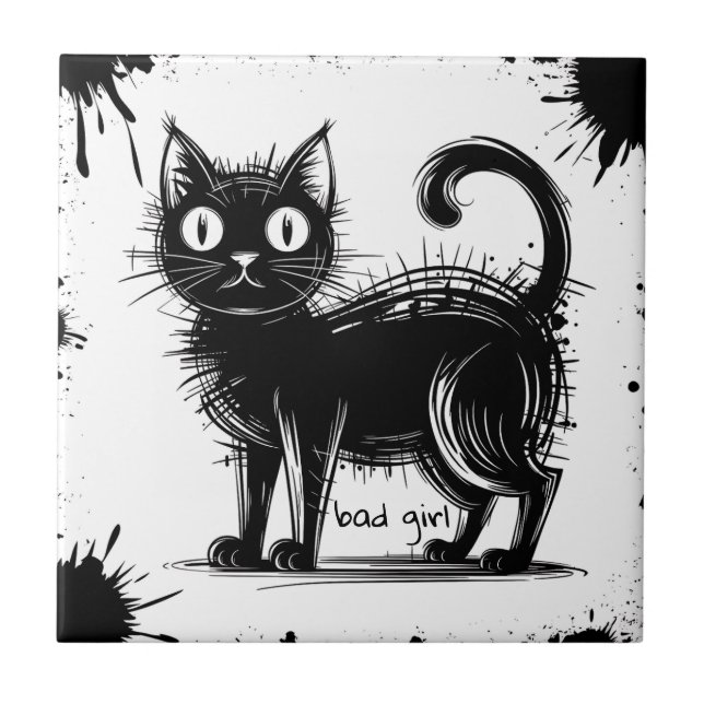 Doodkatze Fliese (Vorderseite)