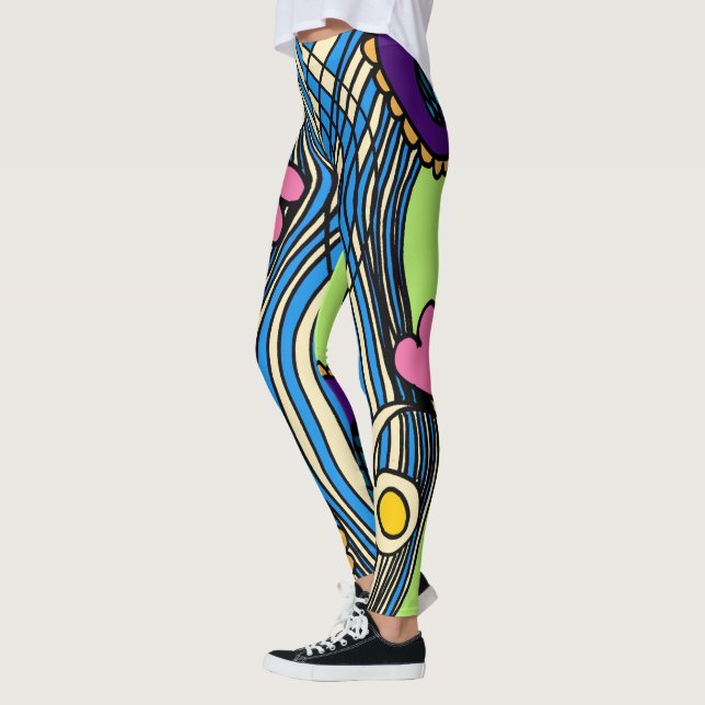 Doodle 1E Colors1 Leggings (Gauche)