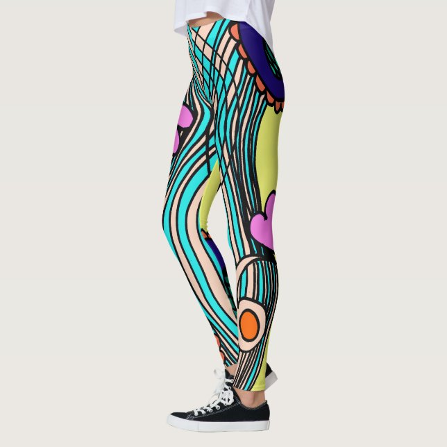Doodle 1E Colors2 Leggings (Gauche)