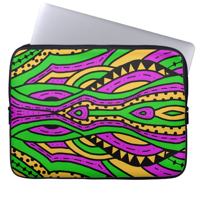 Doodle Abstrakt 34 Laptopschutzhülle (Vorderseite)