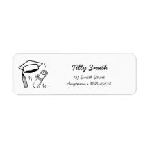 Doodle Address Label Handgezeichneter Abschluss Sp