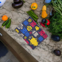 Doodle Alien Spaceship und Robot Muster