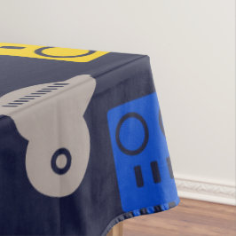 Doodle Alien Spaceship und Robot Muster Tischdecke