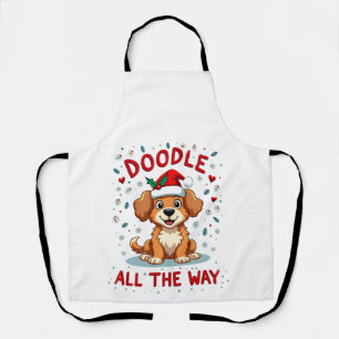 Doodle All The Way Lustige Goldendoodle Weihnachts Schürze