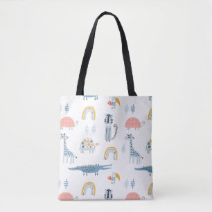 Doodle Animal Fun Muster Tasche