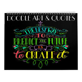 Doodle Art and Quotes Calendar Kalender