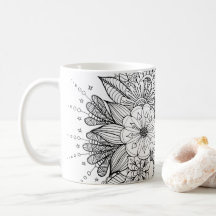 Doodle Art Design #1 zur Kaffee-Tasse