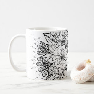 Doodle Art Design #1 zur Kaffee-Tasse Kaffeetasse