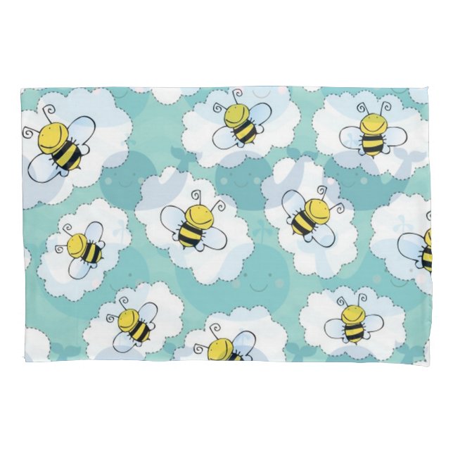 Doodle Art Humble Bienen Kissenbezug (Vorderseite)