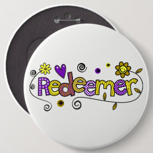 Doodle Art I Redeemer  Button