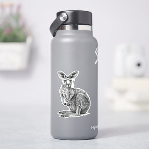 Doodle art Kangaroo Aufkleber