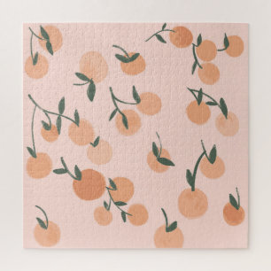 Doodle Art: Orangefarbenes Vintages Muster